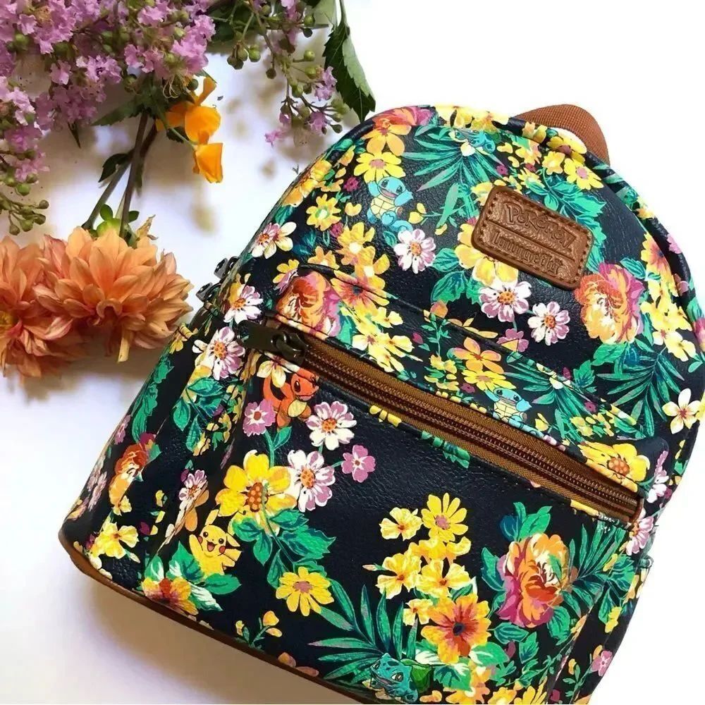 Loungefly Pokemon Starters Tropical Floral Mini Backpack